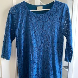 Everly Blue Lace Shift Dress